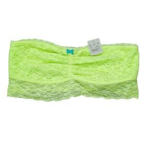 NWT Neon Green Lace Bandeau Bra